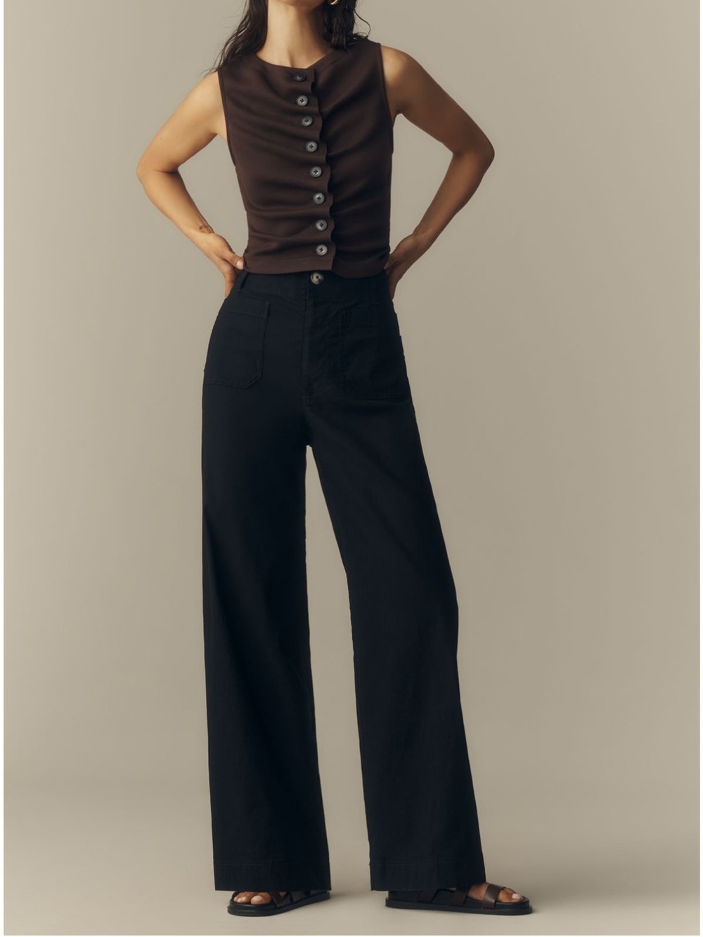 Maeve Colette Full-Length Wide-Leg Pants in Magic Fabric